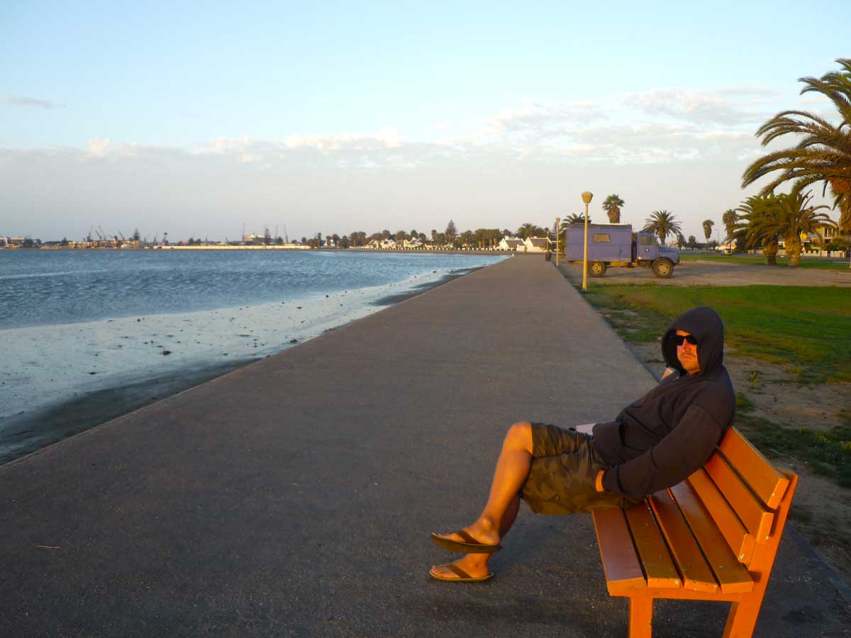 Im Hanomag übernachten in Walvis Bay