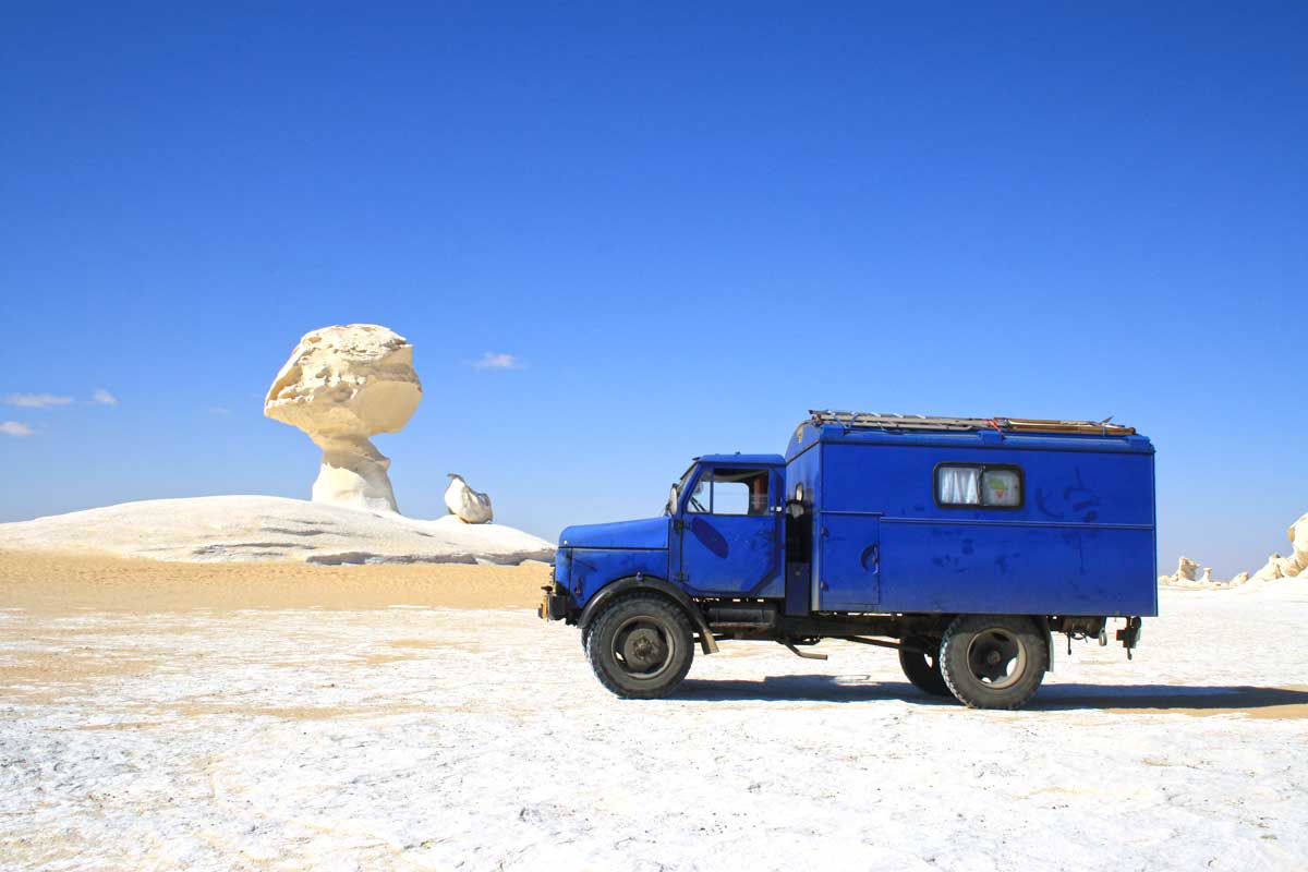 white-desert Mit dem Hanomag in der weißen Wüste, Ägypten
